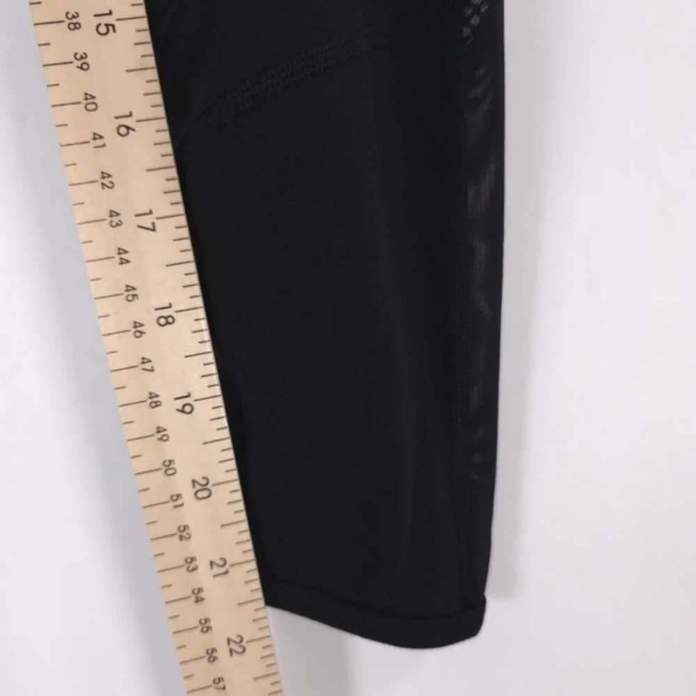 LORNA JANE Phone Pockets Back Mesh Panel Cut Trim Leggings No‎ Size Tag XS-S